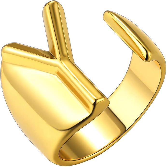 Anello Lettera "color oro" Y